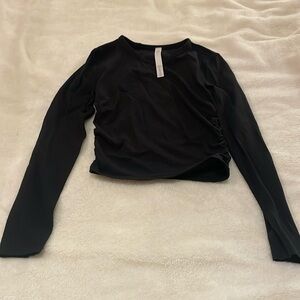 Lululemon All It Takes Ribbed Nulu Long-Sleeve Shirt; black; size 2